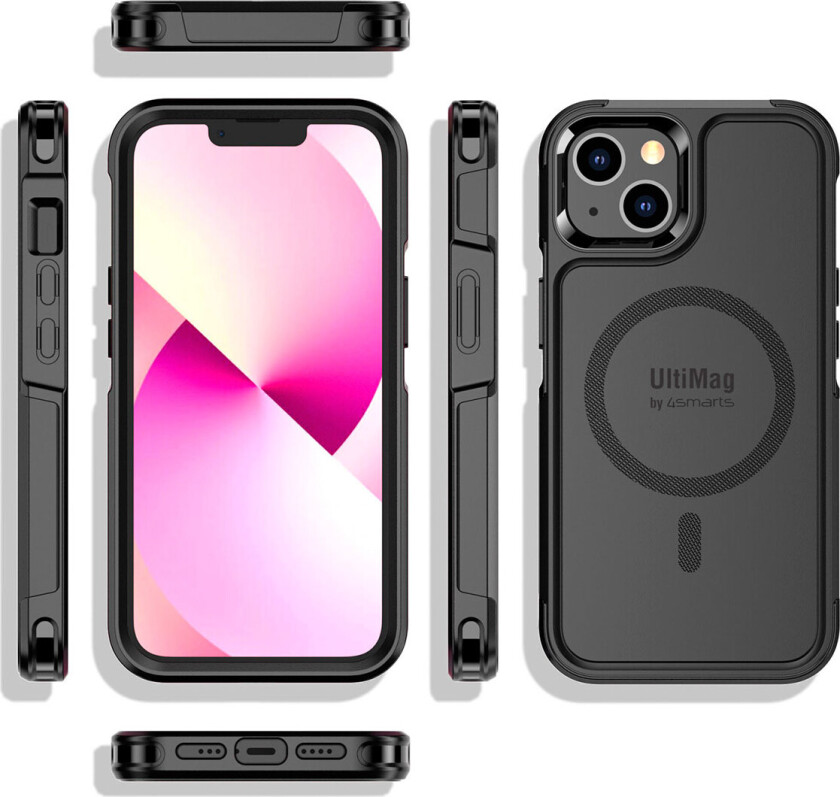 4smarts iPhone 13-deksel m/UltiMag (svart)