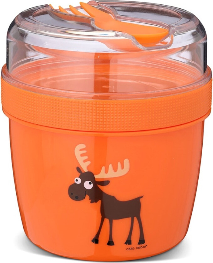 Carl Oscar Nice Cup Matboks m/kjøleelement (600+300ml) Oransje