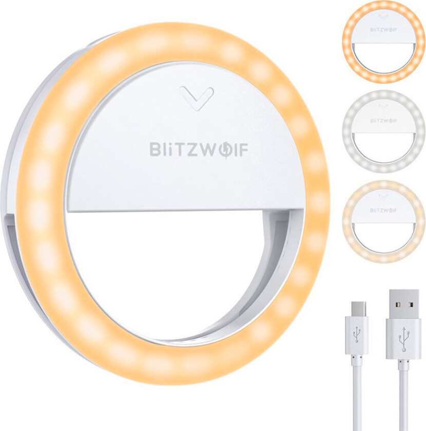 Blitzwolf BW-SL0 Pro LED clip-on ringlys/smarttelefon (90x20 cm)