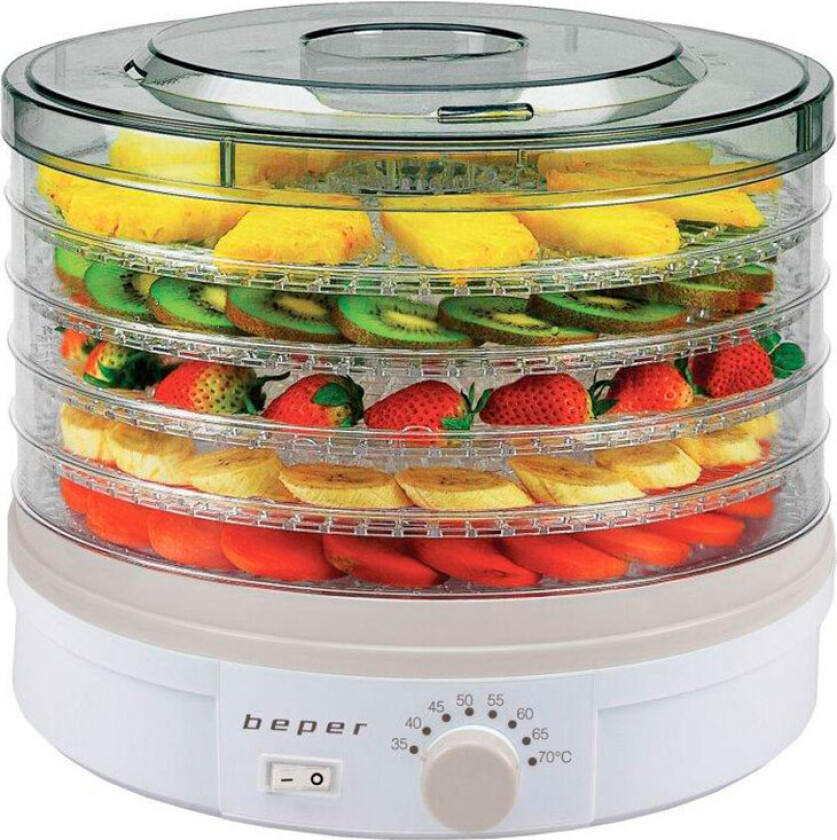 Beper BC210 Dehydrator m/5 rom (245W) Hvit
