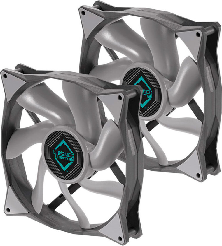 Iceberg Thermal IceGALE Xtra PC Fan (2500RPM) 140mm - 2pk - Grå