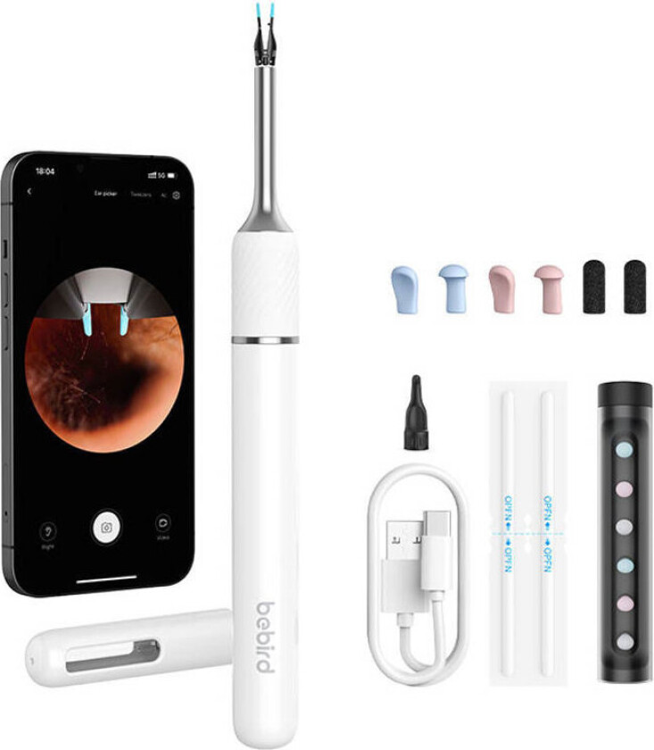 Bilde av Bebird Note 5 Smart Visual Ear-Clean ørerens med kamera + tilbehør (60 minutter)