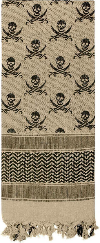 Skulls Shemagh Tactical Desert Scarf Tan