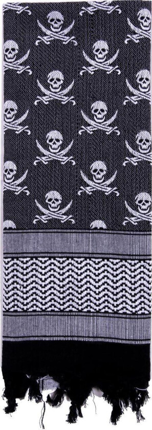Skulls Shemagh Tactical Desert Scarf White / Black