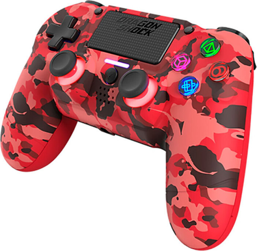 Dragonshock Mizar trådløs kontroller (PS4) Red Camo