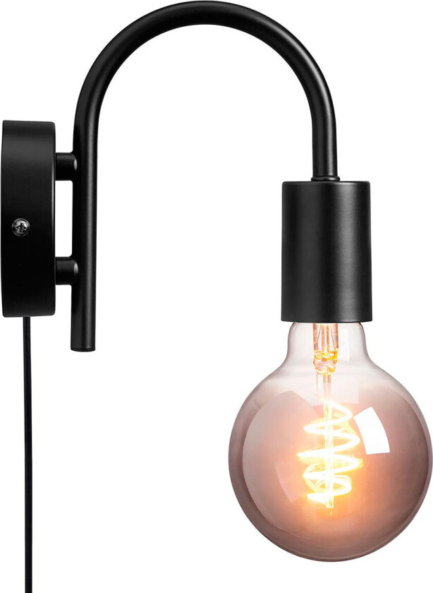 Paco Vegglampe E27 - 16cm (25W) Sort