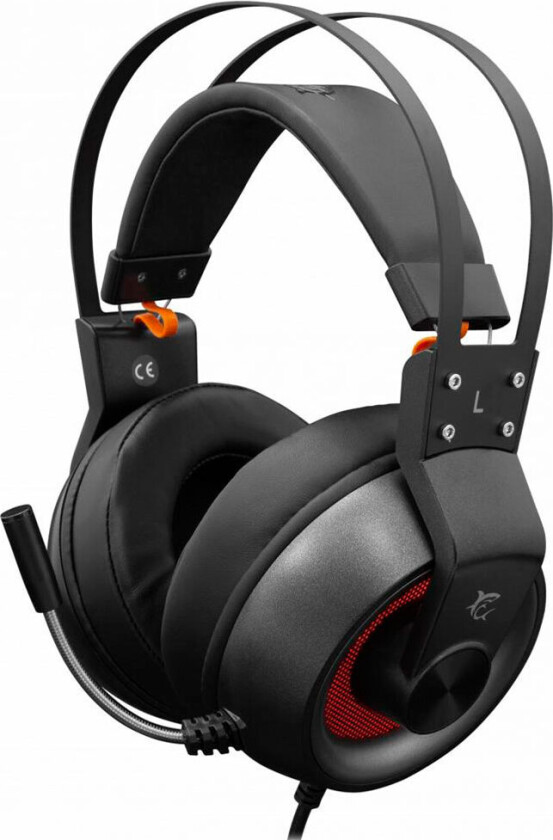 White Shark GH-1949 Gaming Headset (USB) Svart/Rød