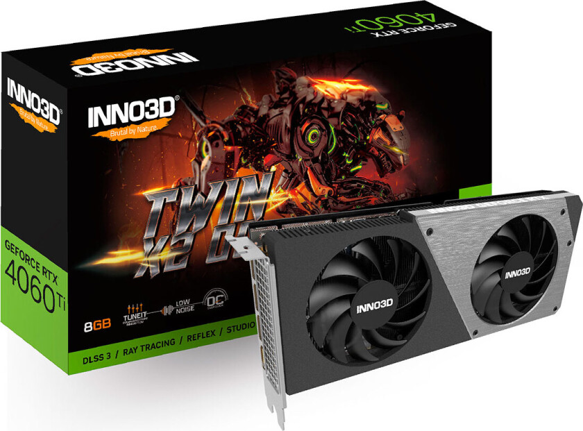 Inno3D X2 OC grafikkort - NVIDIA GeForce RTX 4060 Ti - 8GB GDDR6