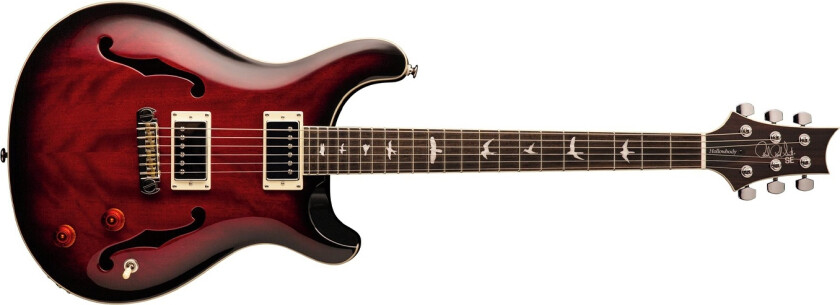 Prs Se Hollowbody Standard Fire Red Burst