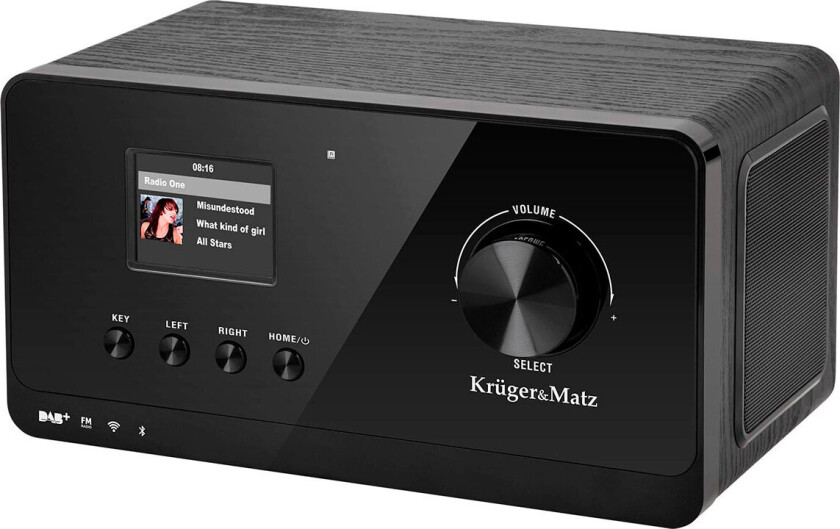 Krüger&Matz KM0816 Bluetooth Internett-radio m/antenne (3,5 mm/DAB+/FM)