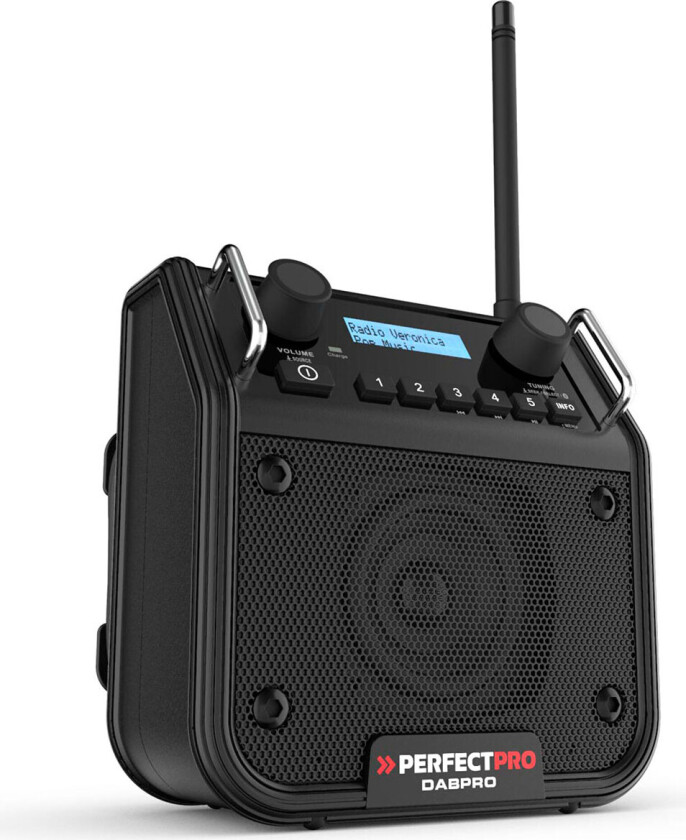 PerfectPro DABPRO Craftsman Radio uten batteri - 18V (DAB+/FM/AUX/Bluetooth)