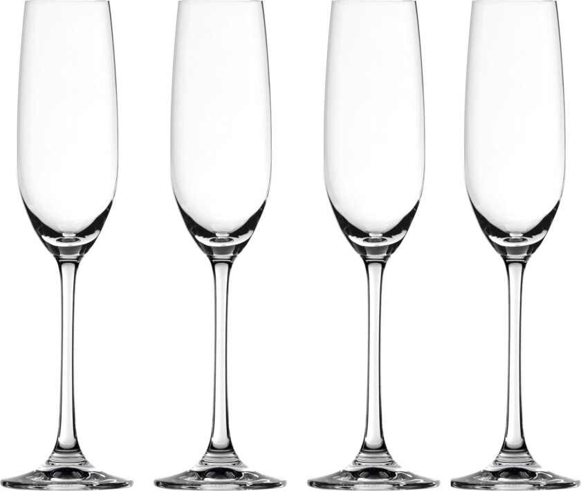 Salute Champagneglass 21cl, 4-stk. klar