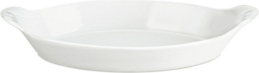 serveringstallerken oval hvit 23x13 cm