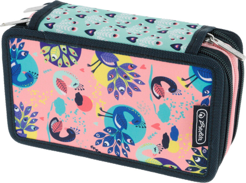 Herlitz TriCase Penal m/31 deler (19x11,5x7cm) Fancy Peacock