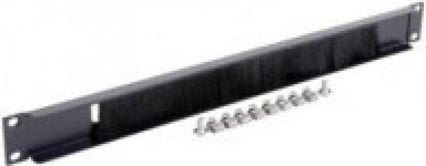 - Rackkabeladgangspanel med børste - 1U - 19