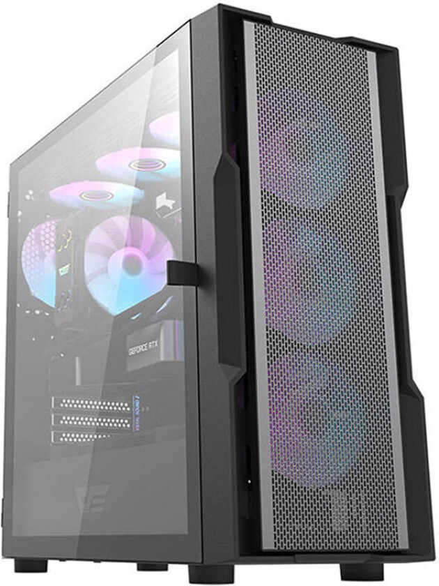 DK431 Mesh datamaskindeksel + 4 vifter (svart)