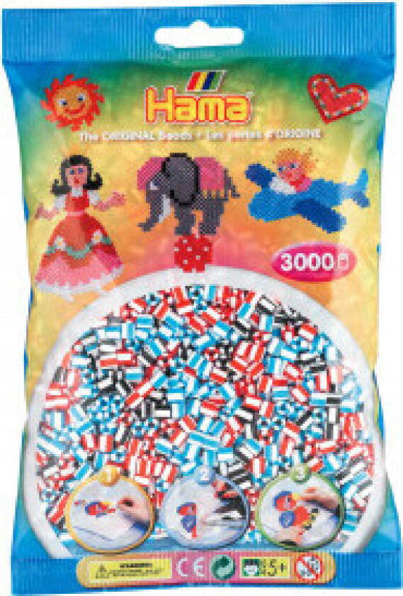 Midi 3000 Stripede Perler - Mix 91