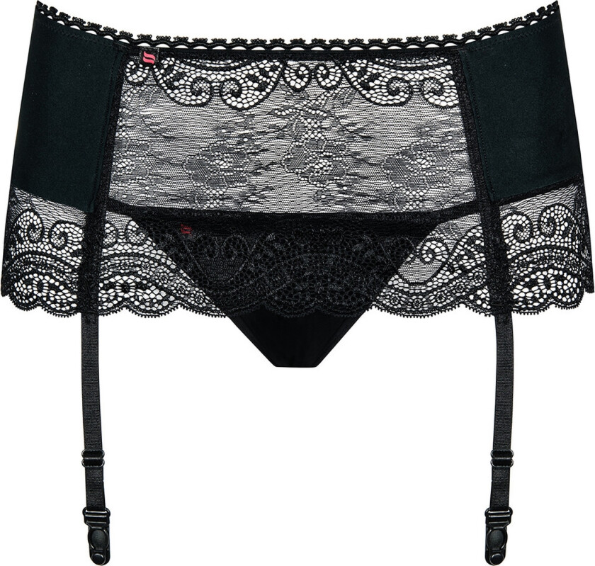 Miamor Hofteholder og G-streng - Svart - L/XL