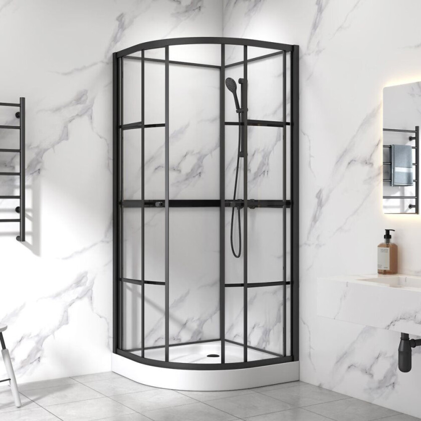 Komplett dusjkabinett Avrundet Industriell design