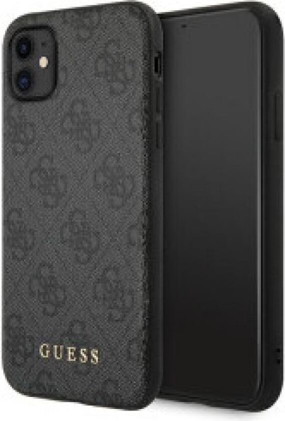 Guess GUHCN61G4GFGR iPhone 11 6.1 "gray/gray hard case 4G Metal Gold Logo