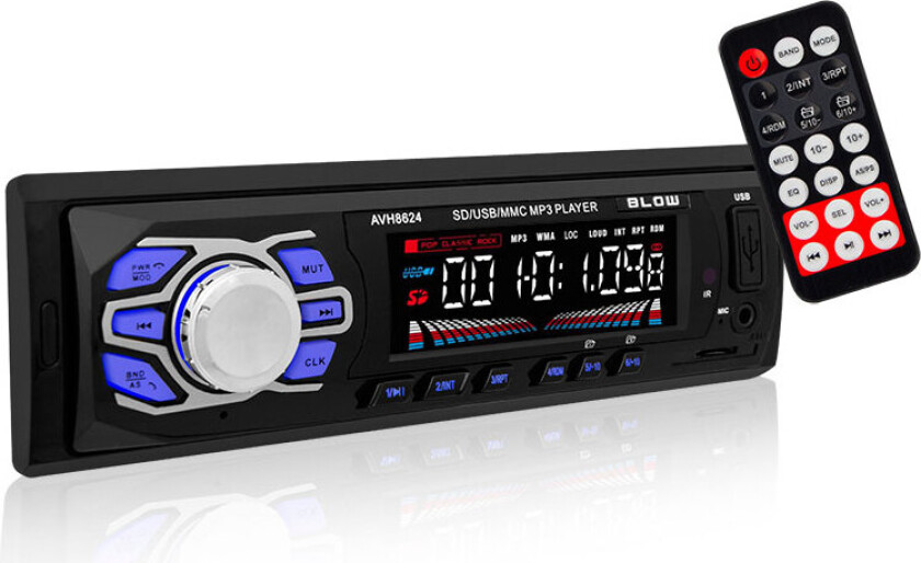 Blow AVH-8624 - Bil - digital mottaker - in-dash - Single-DIN - 45 watt x 4