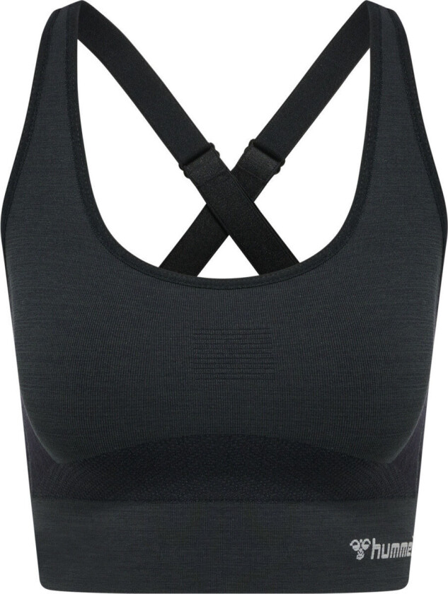 Women's hmlCLEA Seamless Sports Top S, Black Melange