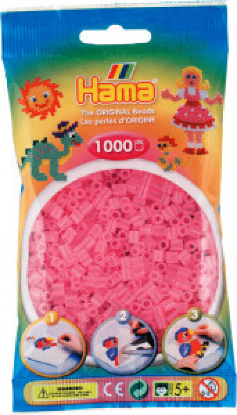 Bilde av Midi 1000 Perler - Transparent Rosa 72