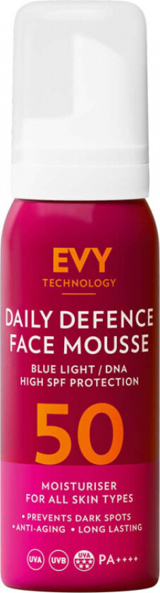 EVY Daily Defense Face Mousse SPF50 - 75 ml