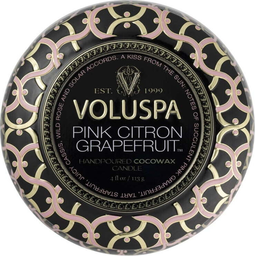 Maison Noir Mini Tin duftlys 25 timer Pink Citron Grapefruit