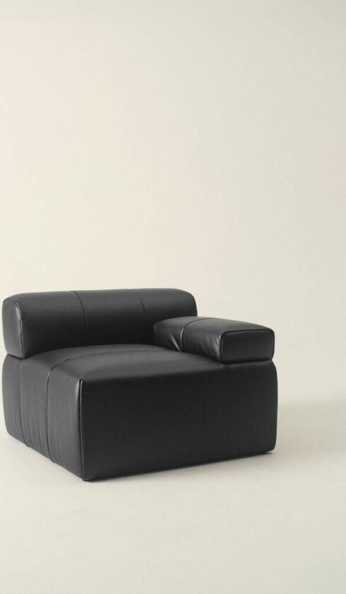 sofamodul PU venstre Svart PU skinn