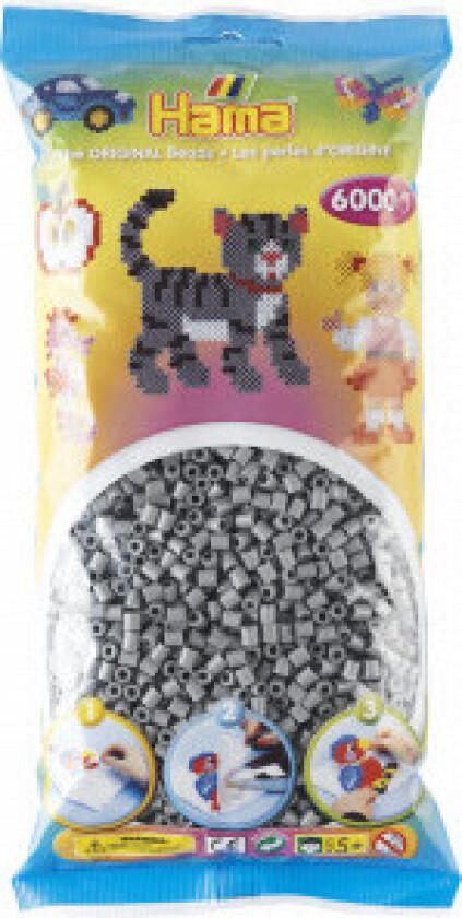 Midi 6000 Perler - Grå 17