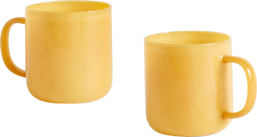 Borosilikat kopp 30 cl 2-pakning Jade yellow