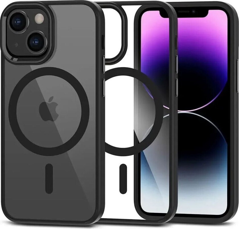 iPhone 12 Mini / 13 Mini Tech-Protect Magmat Deksel - MagSafe Kompatibel - Gjennomsiktig / Svart