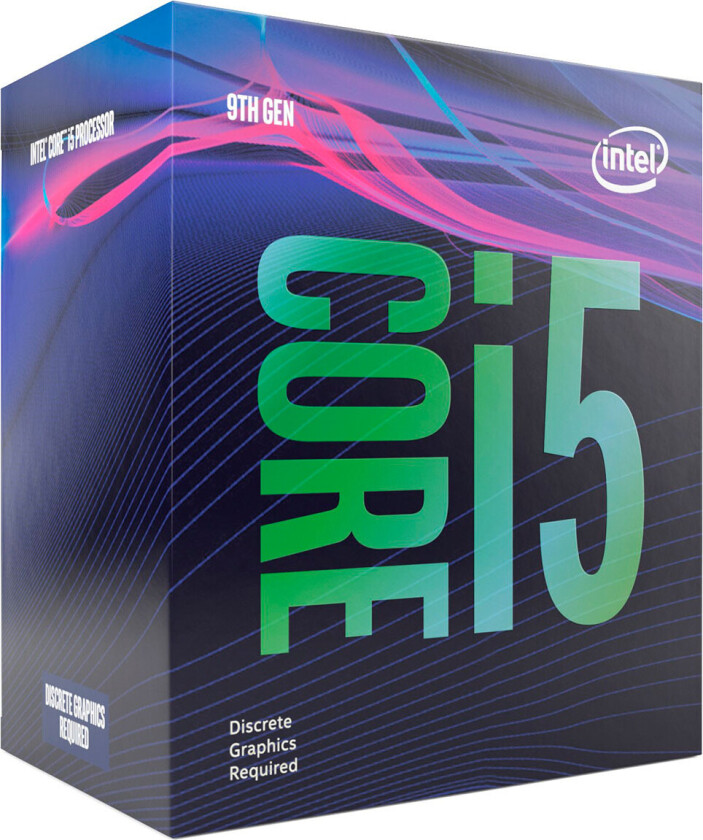 S1151 Core i5 400F Box Gen. 9 CPU - 2,9 GHz 6 kjerner - LGA 1151 (m/kjøler)