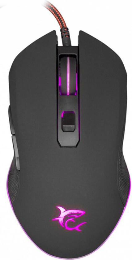 White Shark GM-3001 Optisk spillmus m/LED (3200dpi) Sort