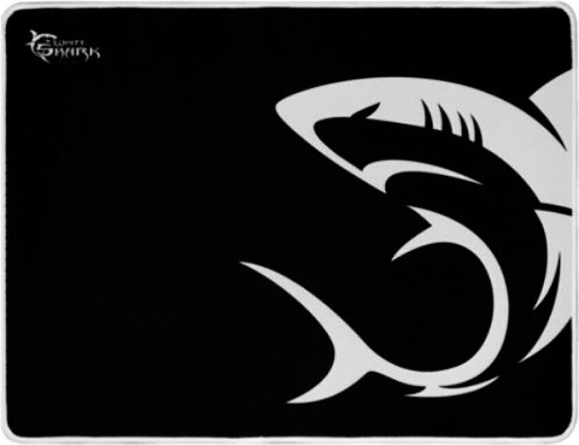 White Shark MP-1966 Musematte m/design (40x30cm) Svart/Hvit