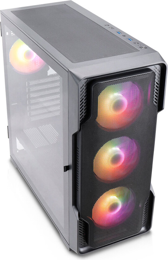 Nanoxia MIDI DS-9 ARGB Airflow PC-deksel (svart)