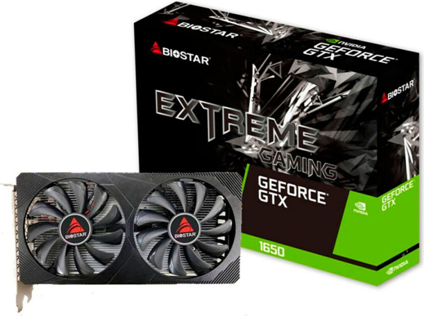 Biostar grafikkort - GeForce GTX 1650 - 4GB DDR6