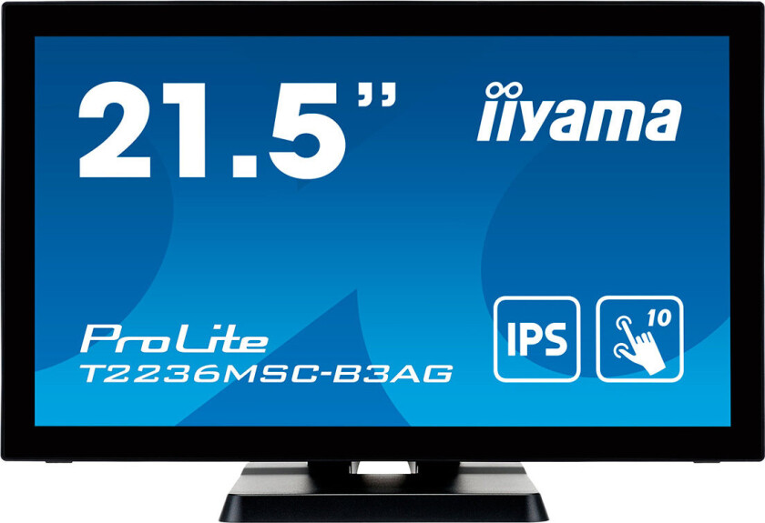 Iiyama T2236MSC-B3AG 21,5tm - 1920x1080 - IPS, 5ms