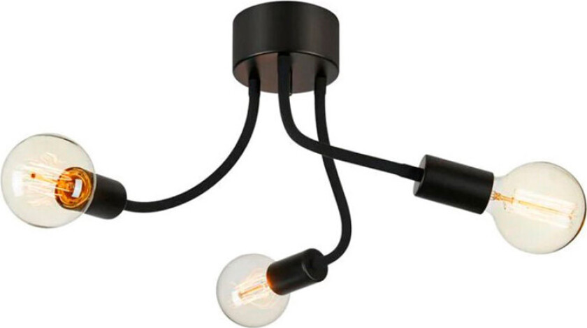 Markslöjd Medusa Taklampe m/3 pærer - 44cm (20W) Svart