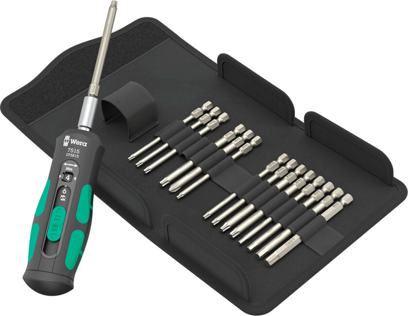 7515/16 Kraftform Safe-Torque Speed Universal 1 05075851001 Bitsæt 16 dele Krydskærv Phillips, TORX BO, TORX Plus, Unbrako inkl. bitholder-skrue