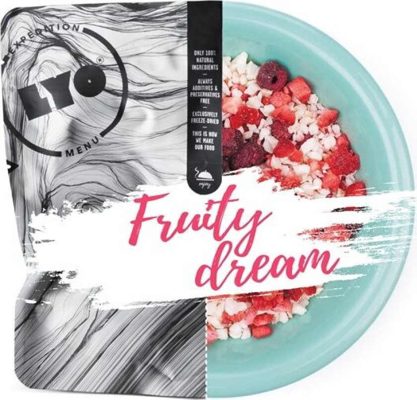 Frysetørket mat vegansk frukt Fruktparadis Lyo Matstørrelse. univ