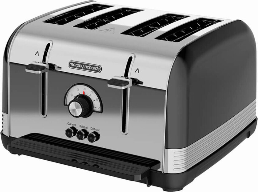 Morphy Richards Venture Retro Brødrister (4 skiver) Svart