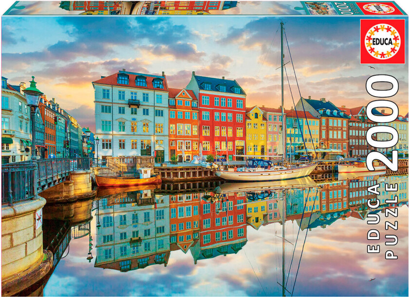 Educa Puzzle (2000 stykker) Solnedgang ved Københavns havn