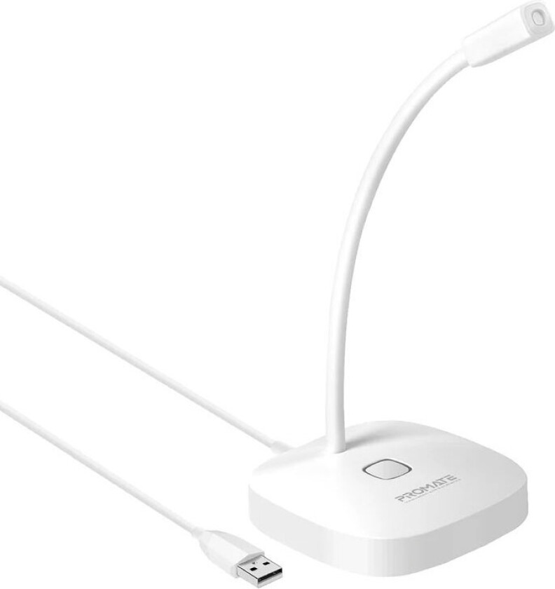 Promate ProMic-1 PC svanehalsmikrofon - Hvit