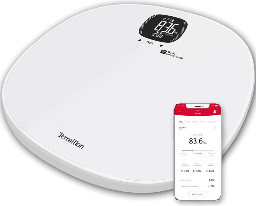 WiFi Badevekt m/BMI (180kg) Terraillon Master Form