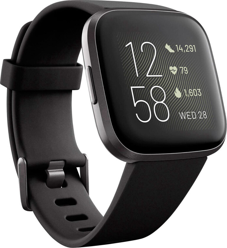 Fitbil Versa 2 Smartwatch - Black/Carbon Aluminum