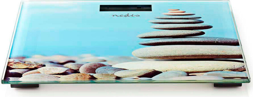 Digital Badevekt herdet glas (150kg) Print - Nedis