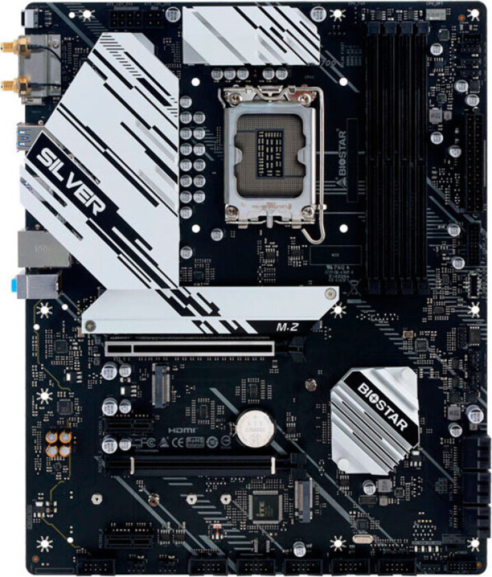 Biostar Z790A-Silver hovedkort, LGA 1700, DDR5 ATX