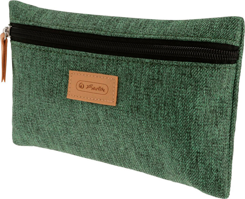 Herlitz GREENline flat pennal resirkulert (21x12,3x1,5 cm) Grønn